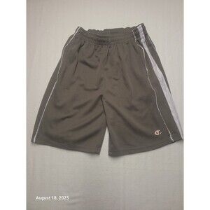 Champion Men's Athletic Shorts Grey White Size Medium w/pockets